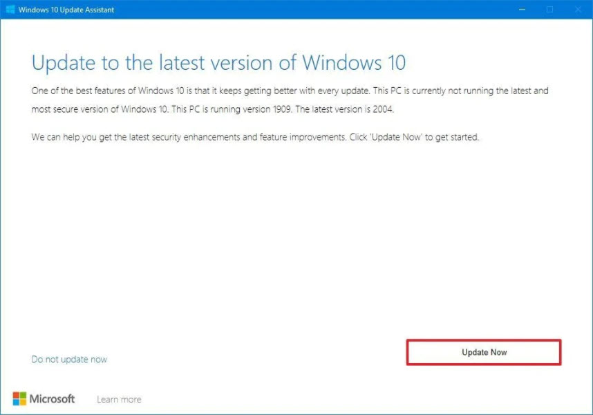 Windows 10 Update Assistant download