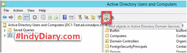 ค้นหา objects in Active Directory